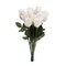 12-Pack: White Rose Bud Picks with 2 Silk Leaves by Floral Home&#xAE;